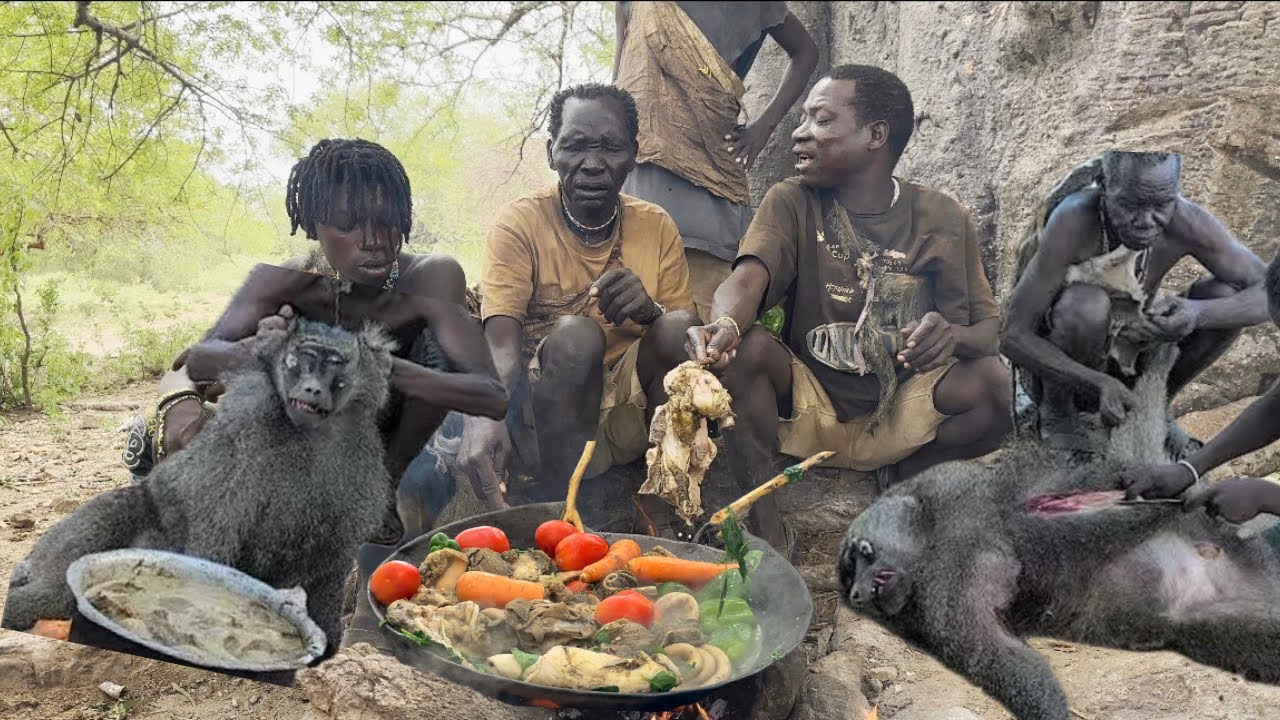 Massive Monkey Feast in the Wild 😱 | Bush Men Prepare an Unbelievable Jungle Meal