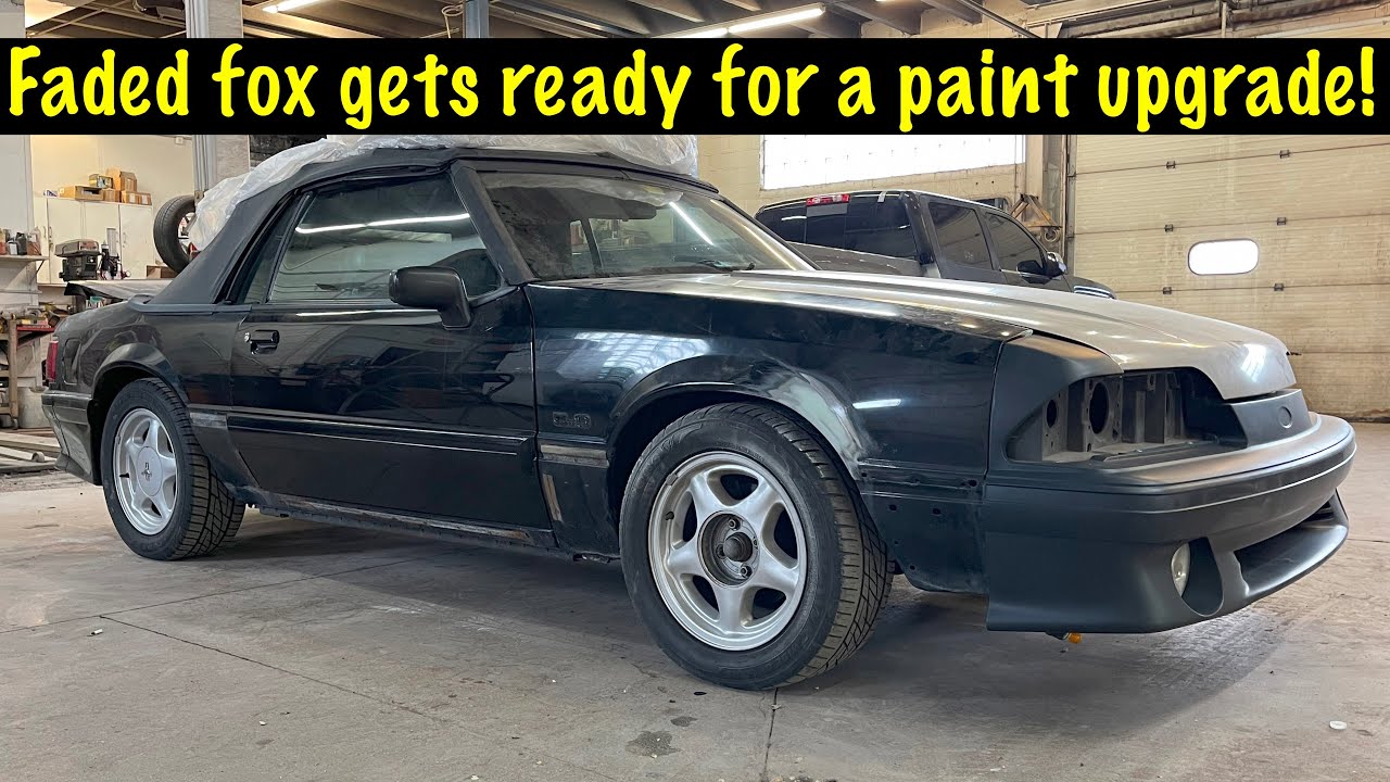 Getting the Mustang rebuild ready for a complete repaint.