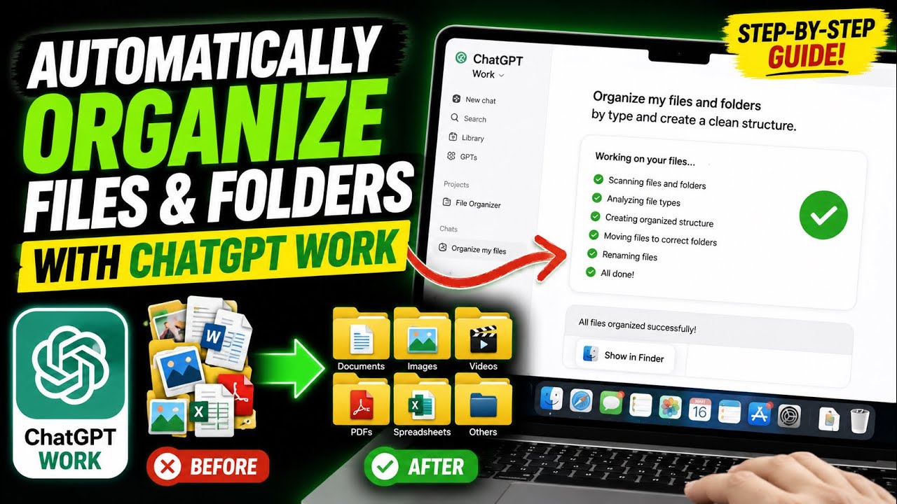 How to Automatically Organize Files & Folders with ChatGPT Work Desktop App
