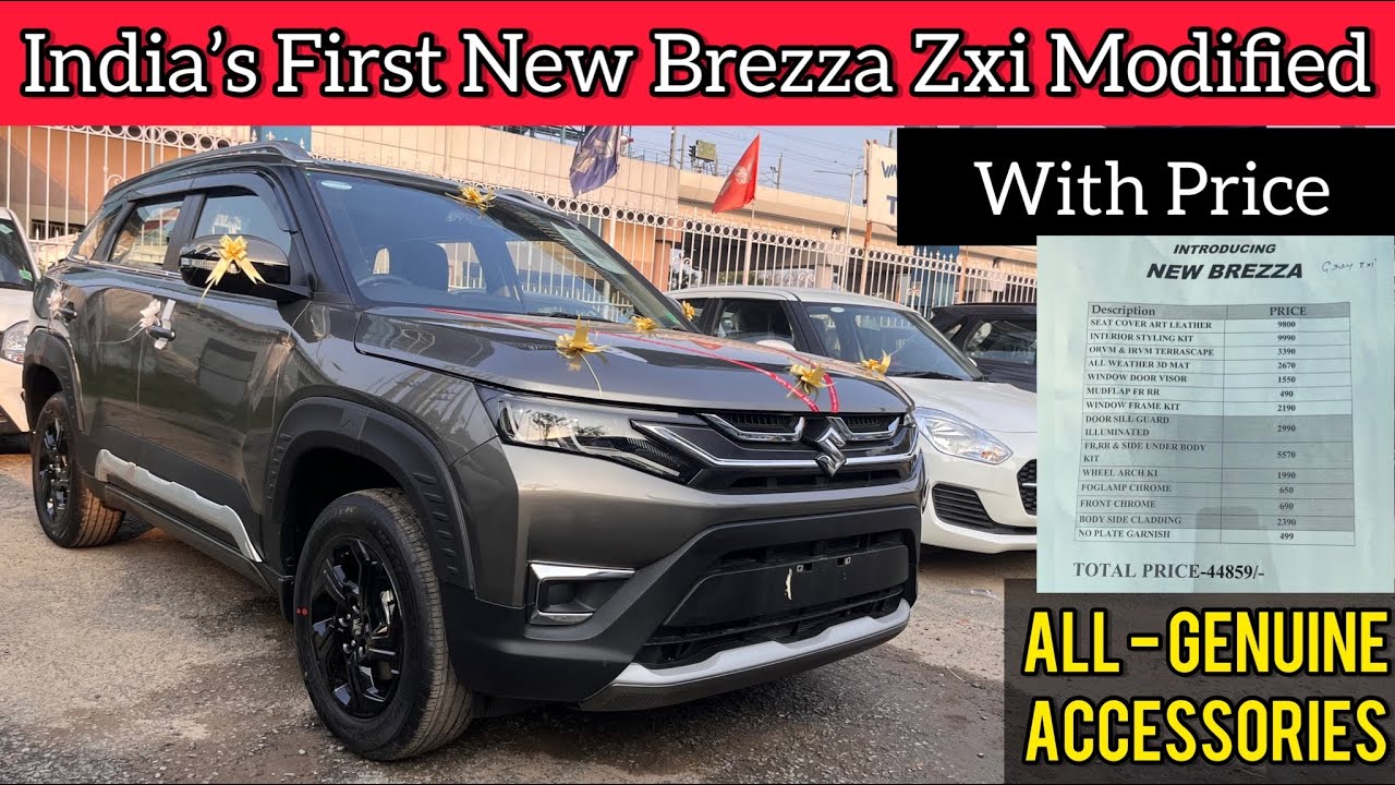 New Brezza Zxi Model Modified With All Genuine Accessories 🔥 Vahan Official
