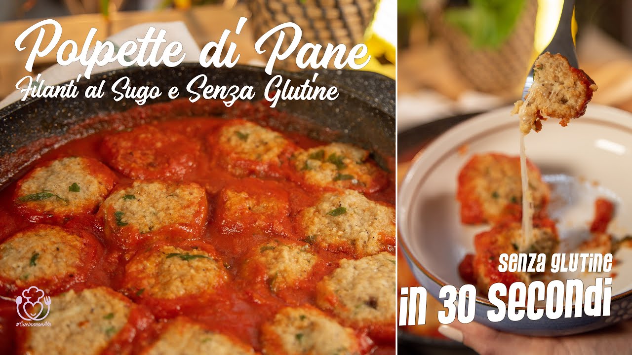 POLPETTE di PANE Senza Glutine Filanti al SUGO &ndash; Ricetta Svuotafrigo IN 30 SECONDI