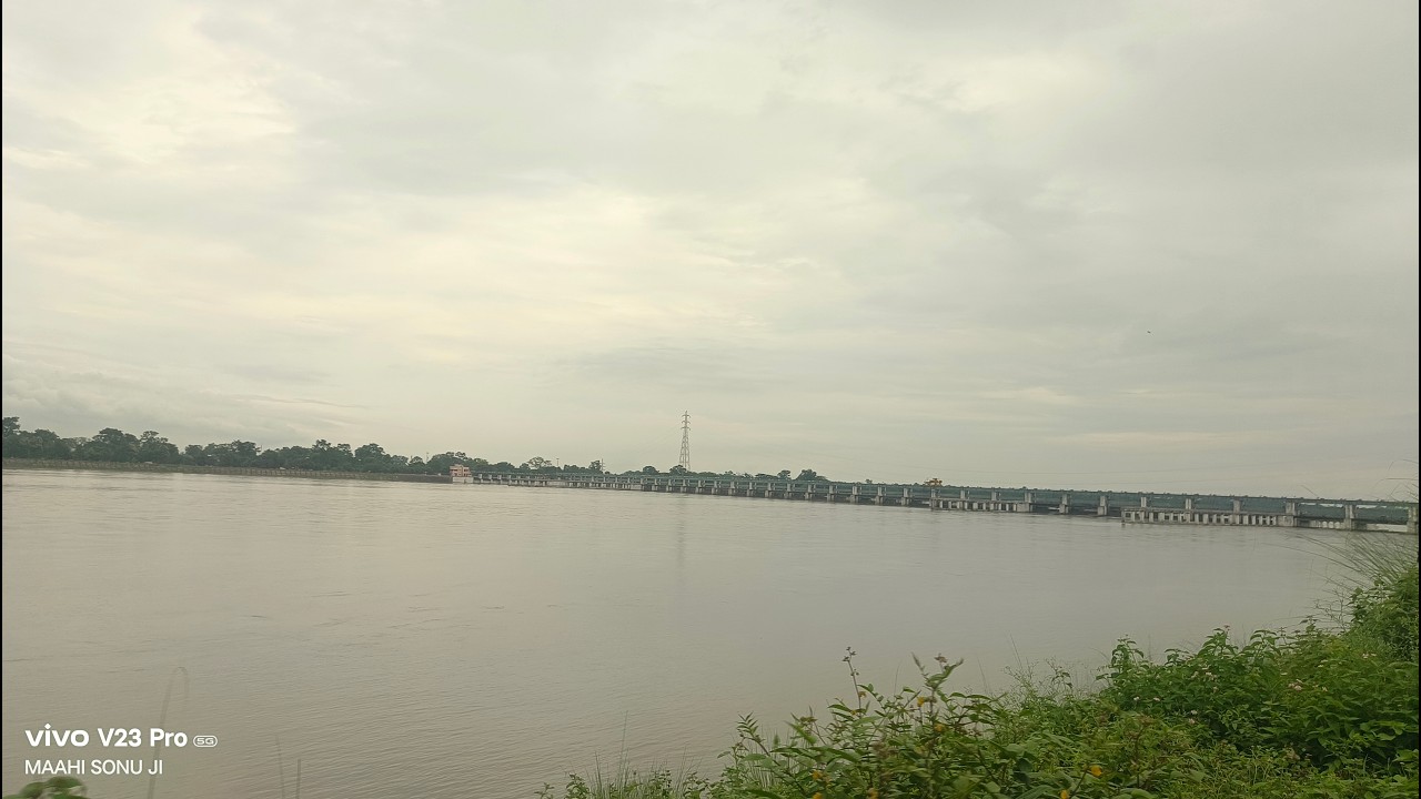 Gandak barrage valmiki Nagar bridge 🌉#viral #viralvideo #trending #shorts #shortvideo #shortsfeed