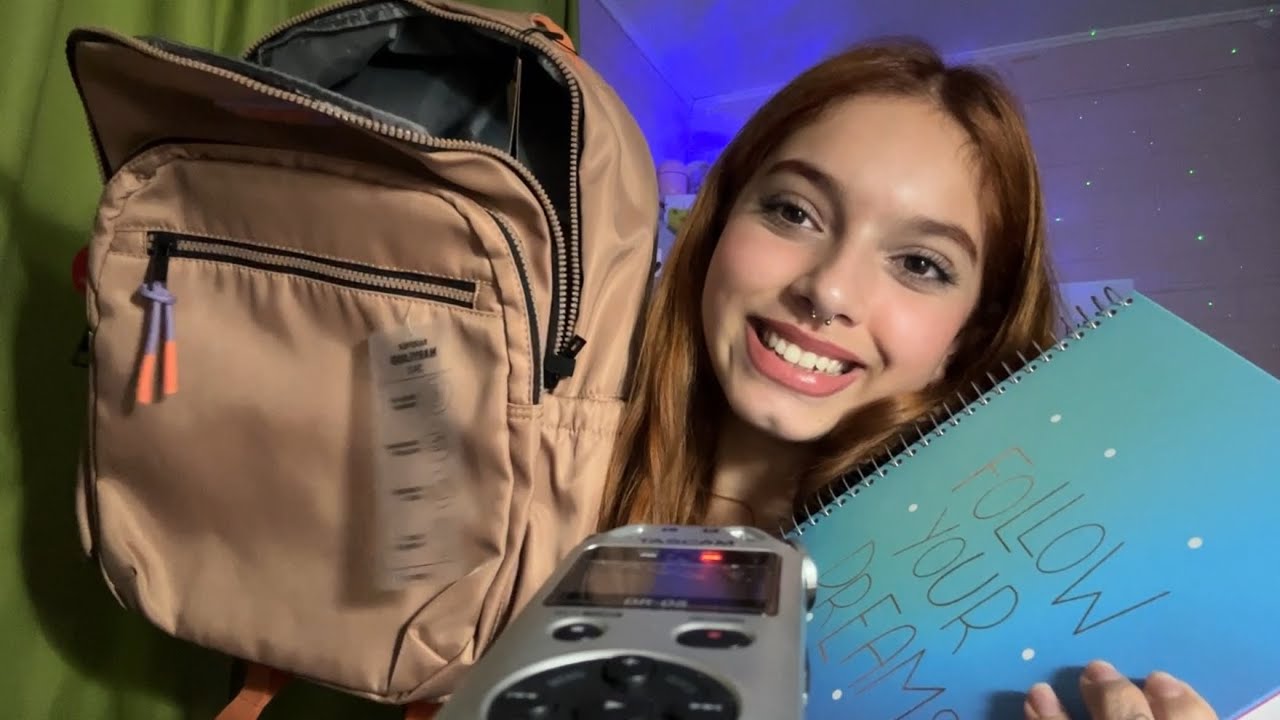 ASMR HAUL DE MIS MATERIALES PARA LA UNI 2024| CON LA TASCAM| SOFIWI