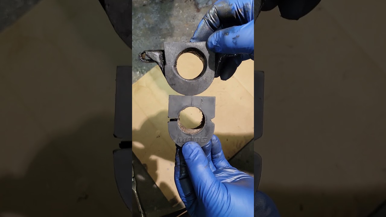 What a bad sway or stabilizer  bar bushing looks like #automotive #diy