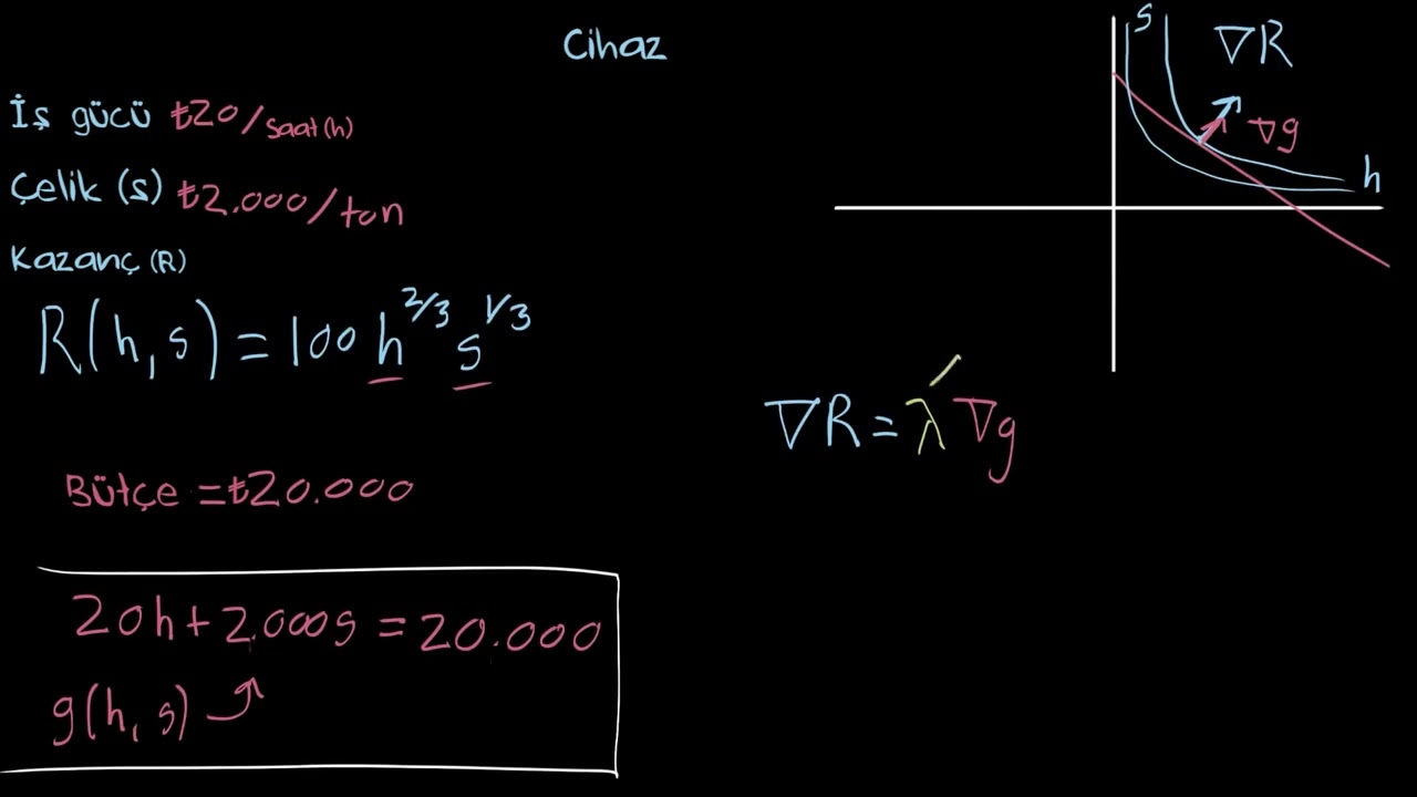 Lagrange Çarpanı Örneği, 1. Bölüm (Matematik) (Çok Değişkenli Kalkülüs)