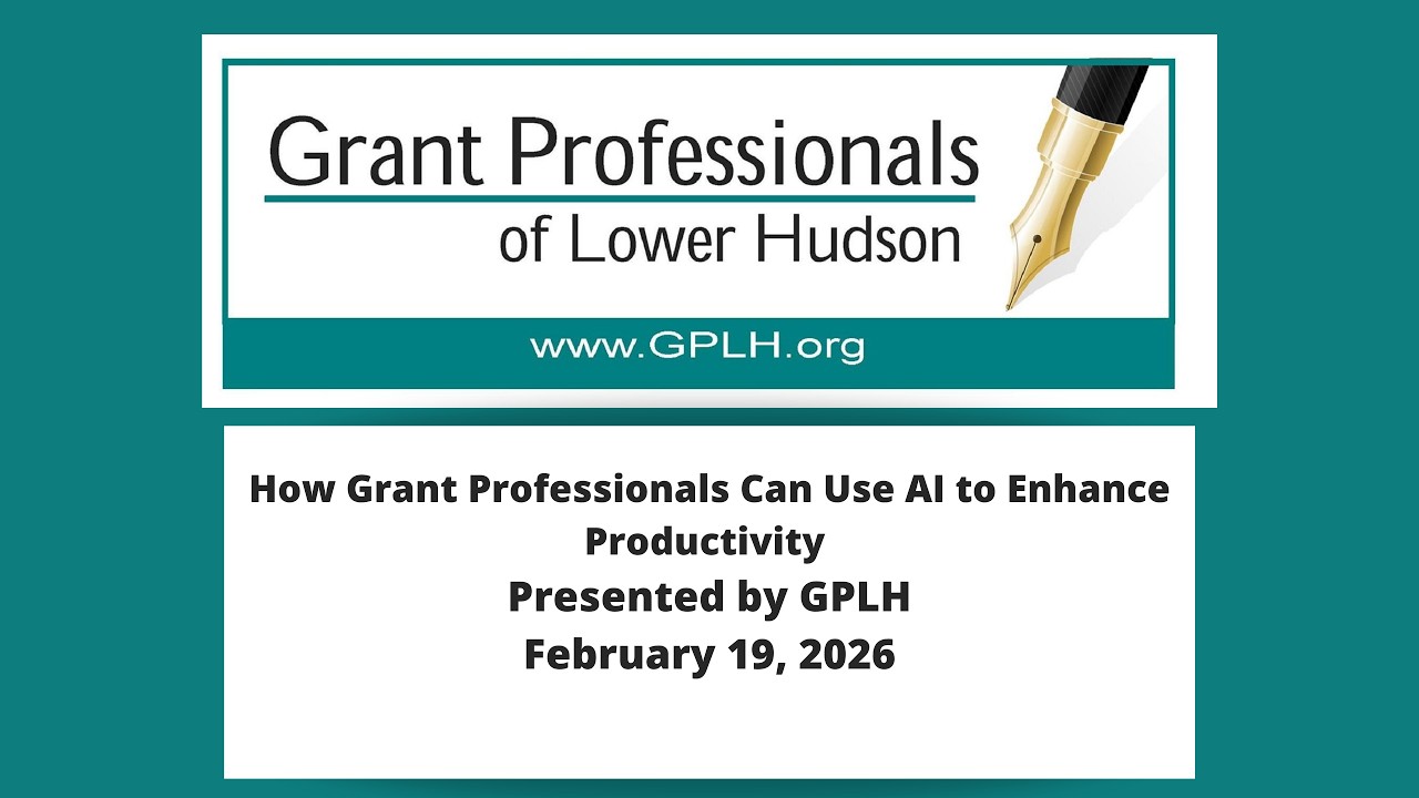 How Grant Professionals Can Use AI to Enhance Productivity_2/19/2026