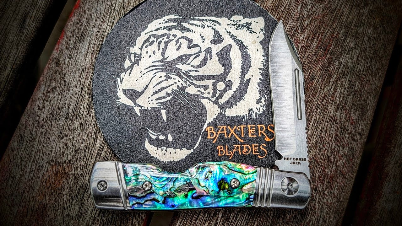 C. Risner Cutlery Hot Brass Jack in Abalone