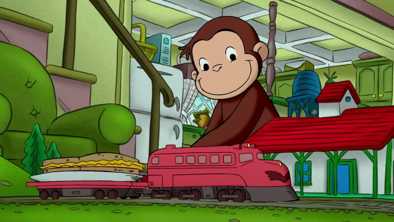 Curioso Come George 🐵 George gioca con i treni 🐵Cartoni per Bambini