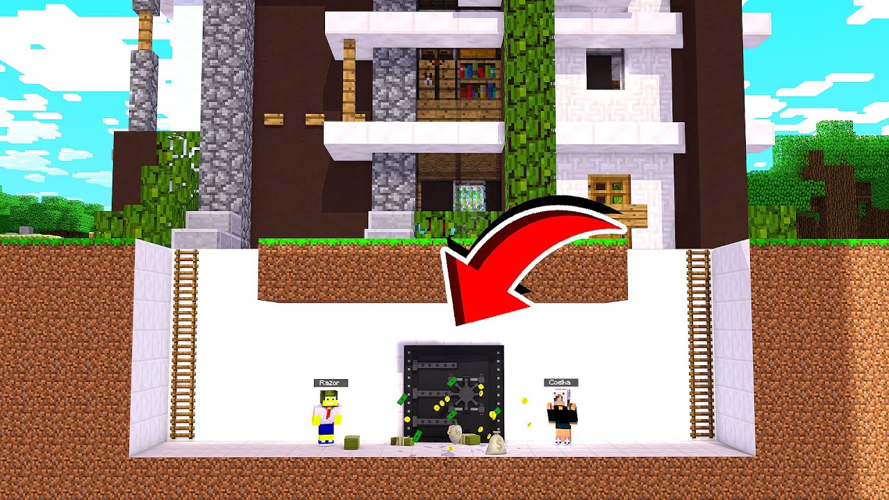O MAIOR COFRE DENTRO DA MANS&Atilde;O RAELHA NO MINECRAFT ! *em uma passagem secreta*