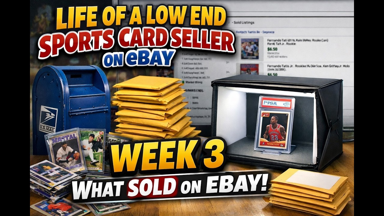 Неделя 3 | Жизнь продавца недорогих спортивных карточек на eBay | Что продано | 53 товара по цене...