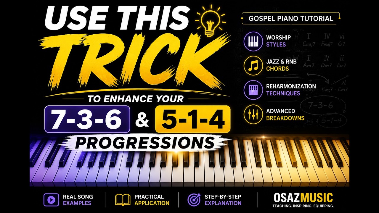 Use THIS Trick to Enhance Your 7-3-6 & 5-1-4 Progressions | Gospel Piano Tutorial