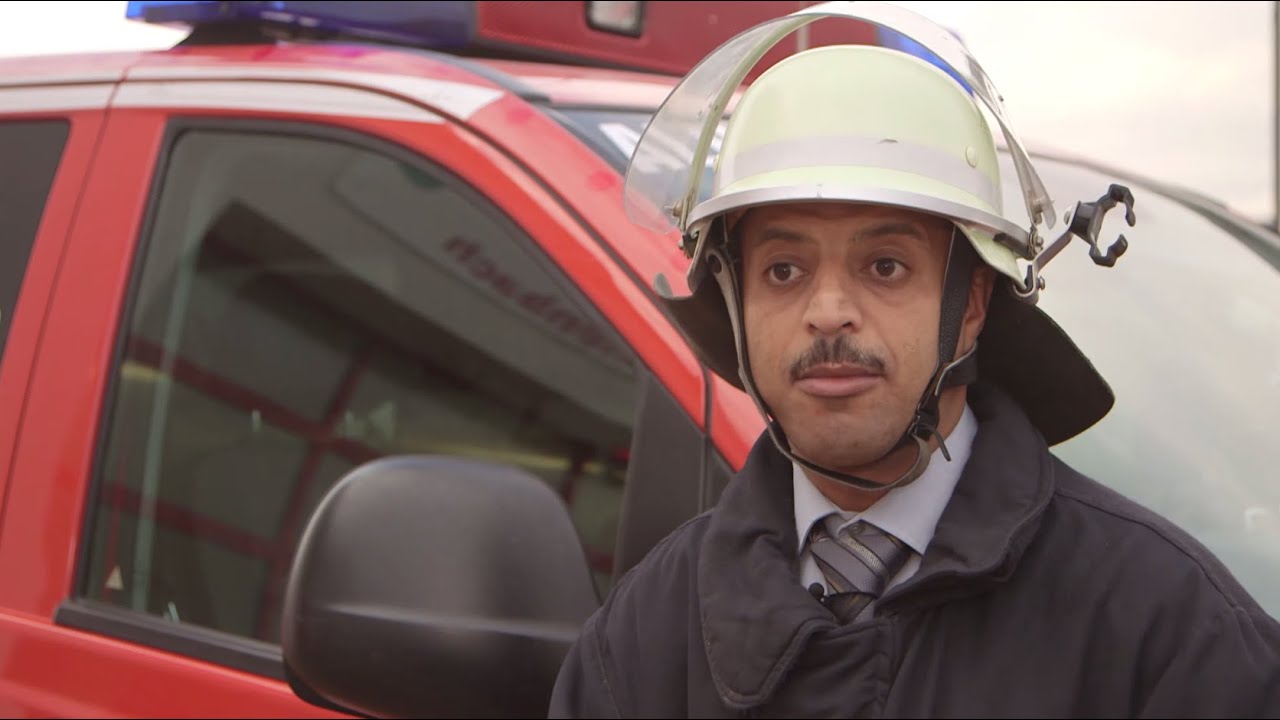A refugee in Germany joins the fire brigade