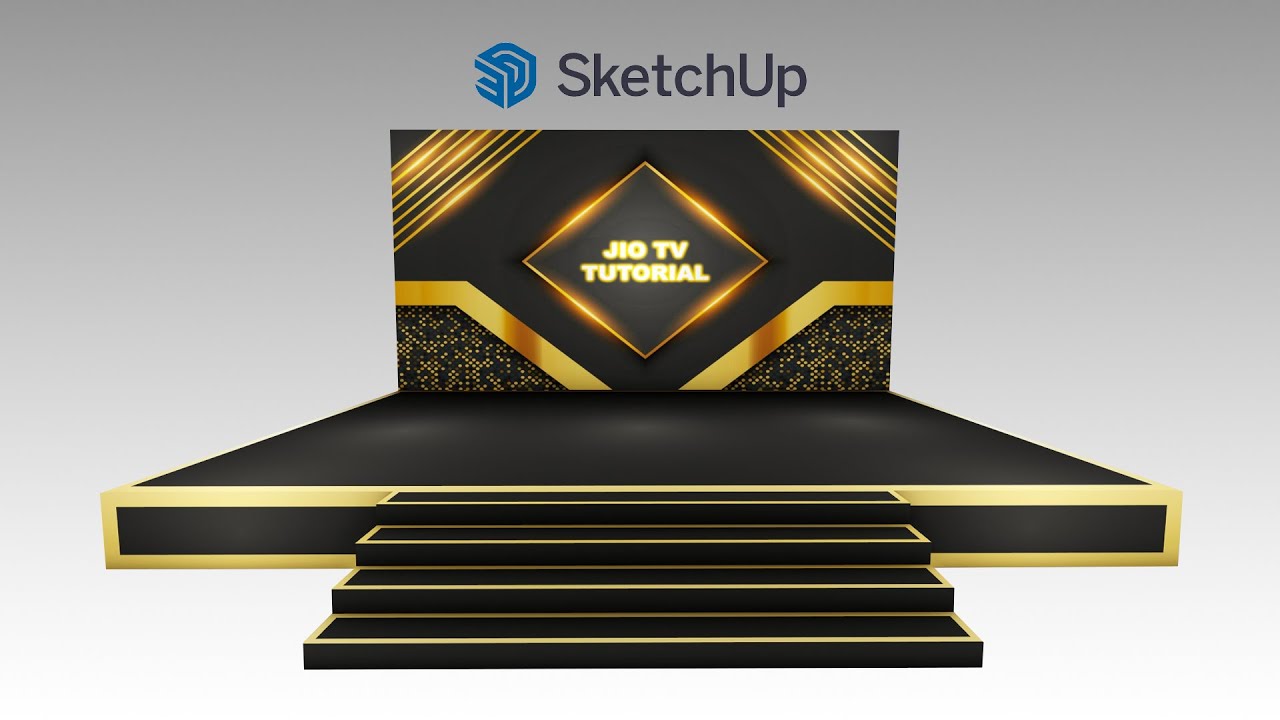 DESAIN STAGE SEDERHANA TAPI ELEGANT DENGAN SKETCHUP