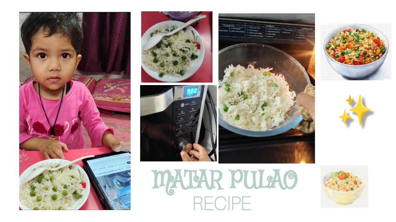 Let's make Matar pulao recipe in microwave 🍲 #longvideo #youtube #recipe 