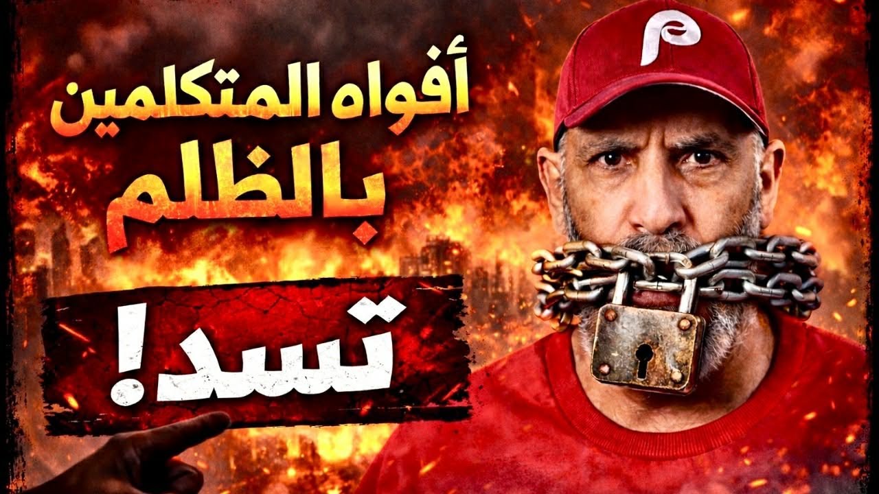 افواه المتكلمين بالظلم تسد / “The mouths of those who speak unjustly shall be shut.