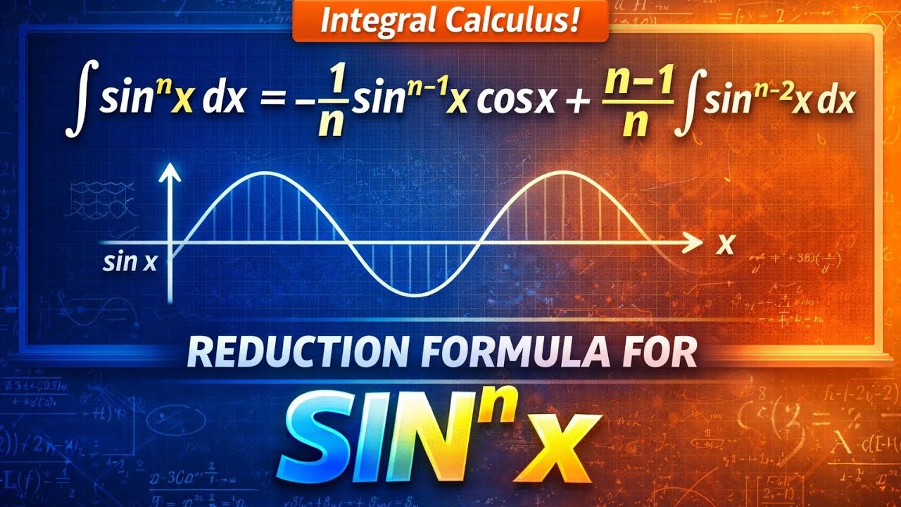 Reduction formula for sin^n x and problems related to it (Lecture 01)