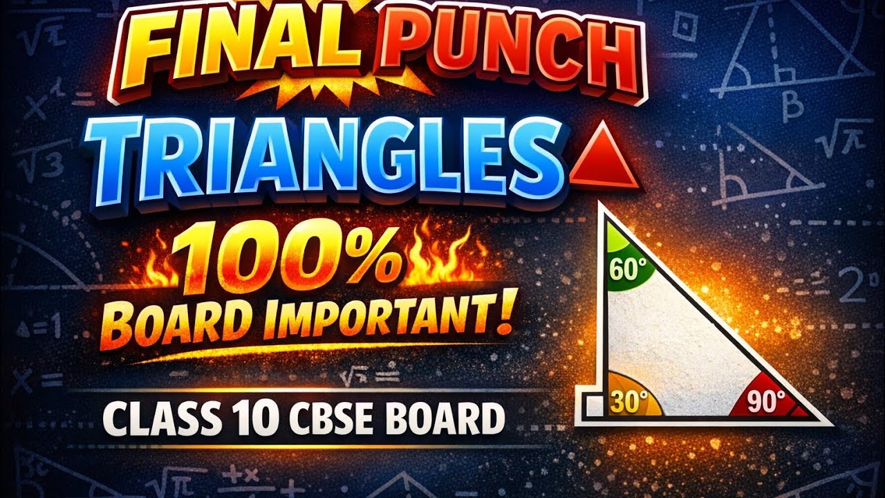 148.FINAL PUNCH FOR TRIANGLES  CLASS 10th CBSE BOARD