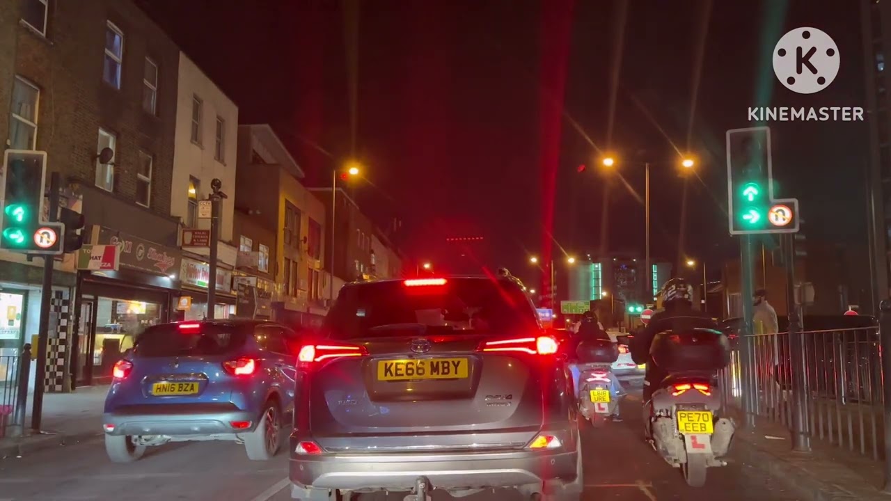 London night drive- Stepney Green to Dagenham vue Cinema- A13 Road