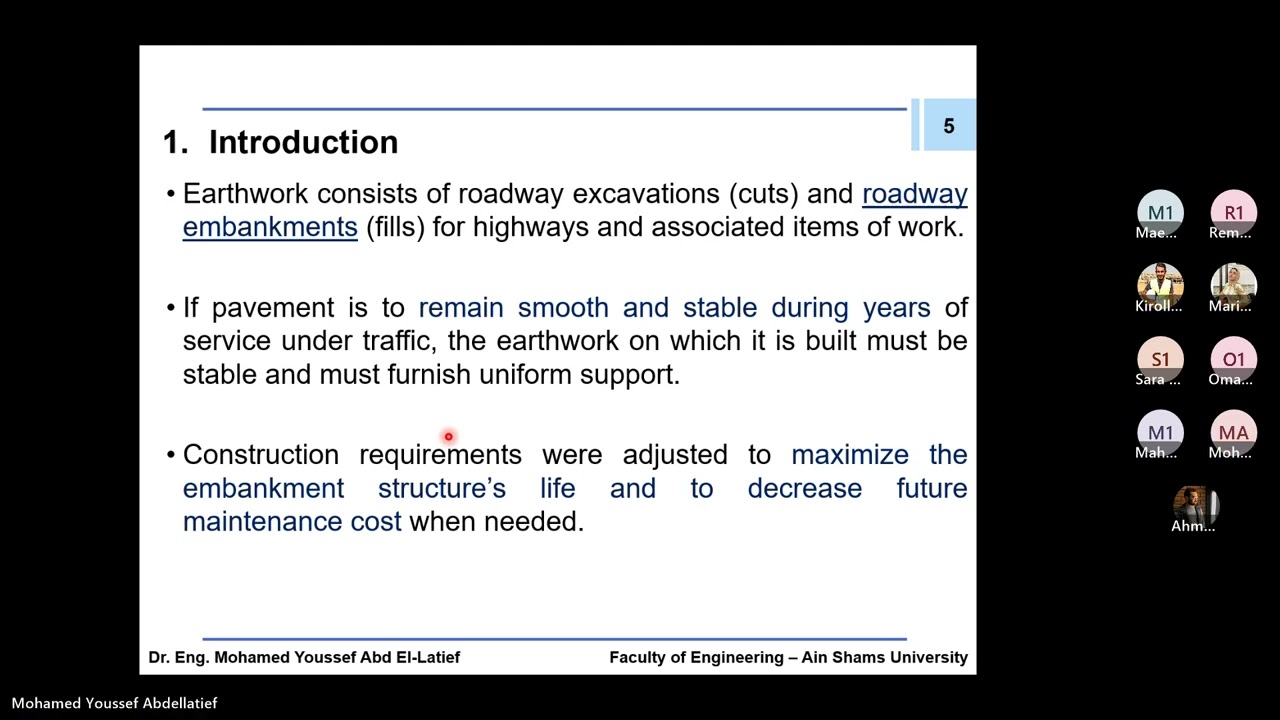 CES461s | Lecture 9 - Earth embankment part 1