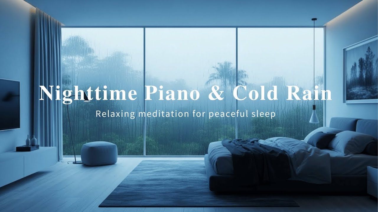 Peaceful Piano Music with Rain Sounds for Mind Calm and Stress Release