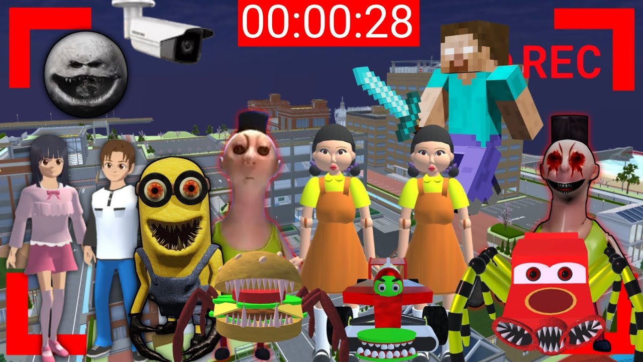 Yuta Mio Merekam Banyak Monster Hamood Habibi di sakura school simulator😱