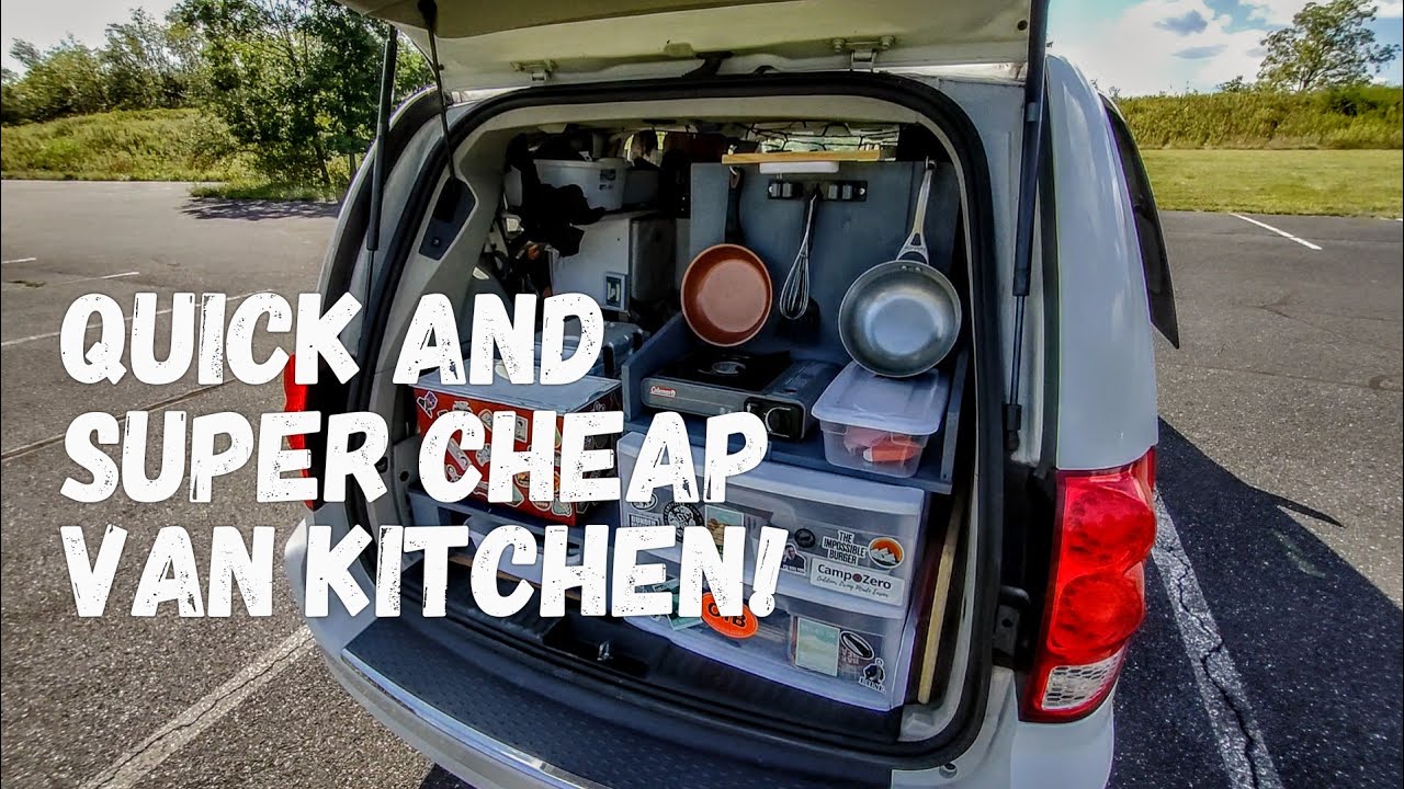 [SOLO VAN LIFE] CHECK OUT HOW I TURNED $200 INTO AN EASY TO USE VAN  KITCHEN!