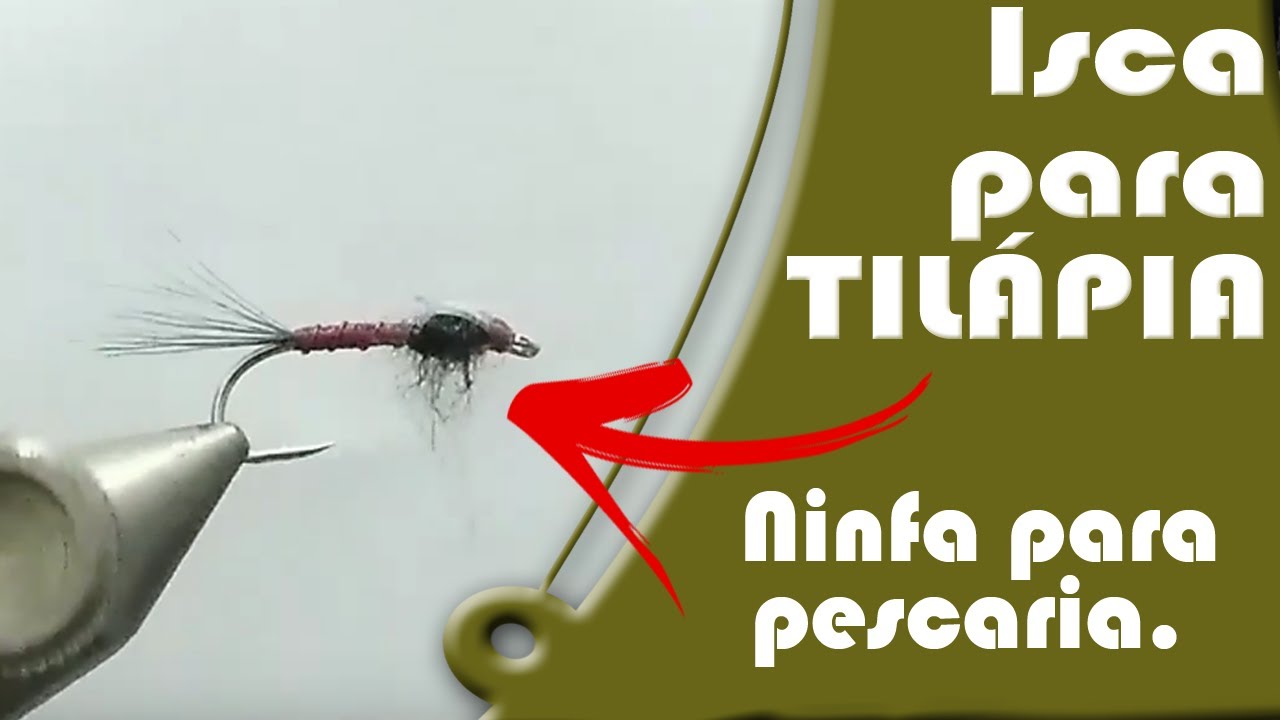 Isca artificial para Til&aacute;pia selvagem nativa atada no melhor anzol para pesca com mosca fly fishing