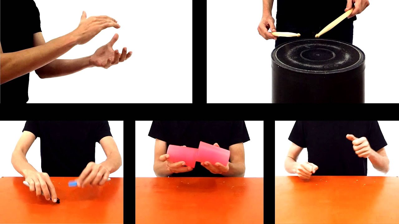 Batucatudo - Balde, mesa, canetas, copos e percussão corporal! :)