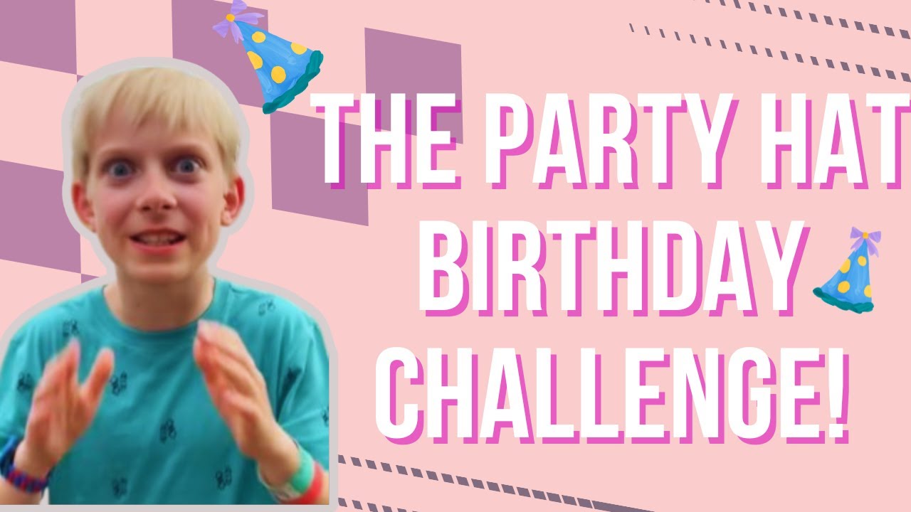 Birthday party table game with party hats for funny prizes🎉🥳👯‍♀️🎂