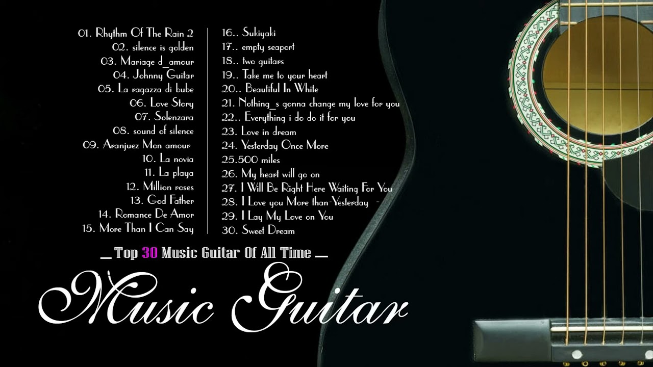 TOP 30 GUITAR MUSIC   Soft Romantic Guitar Music In The World   Acoustic Guitar Music , Relaxing