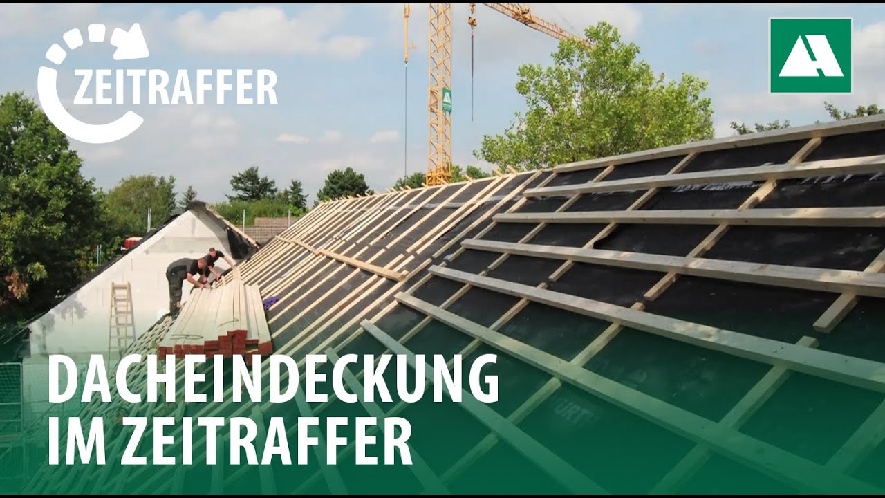 Dacheindeckung im Ring im Zeitraffer