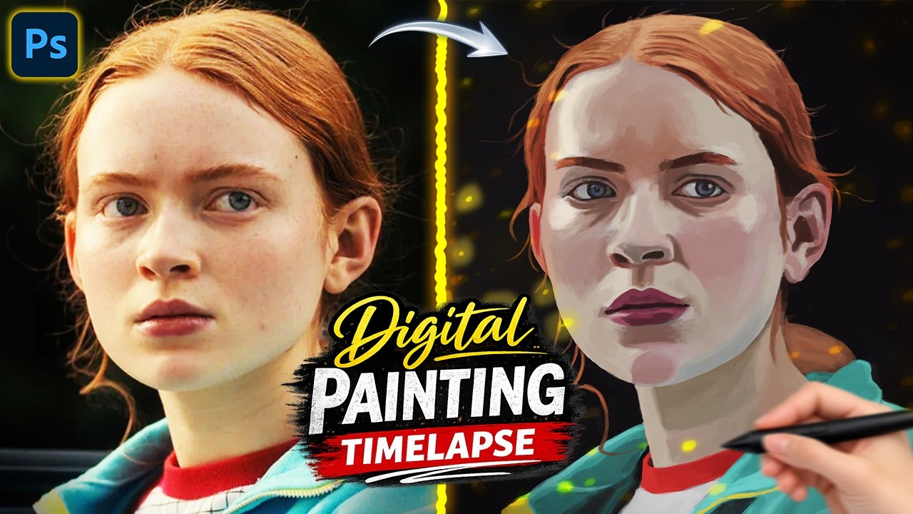Turning Max into a Realistic Digital Painting 🎨 | Stranger Things Timelapse