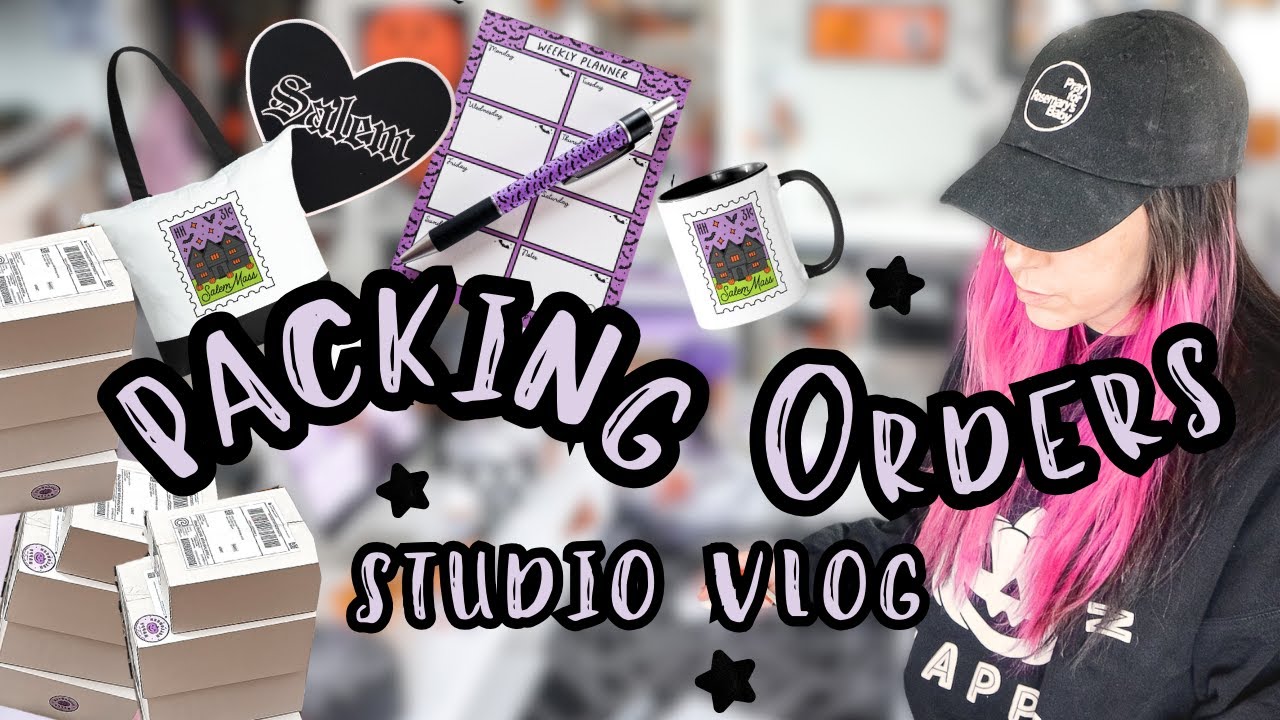 STUDIO VLOG, Pack Orders With Me! Studio Vlog✨📦 | Etsy Packing & Shipping