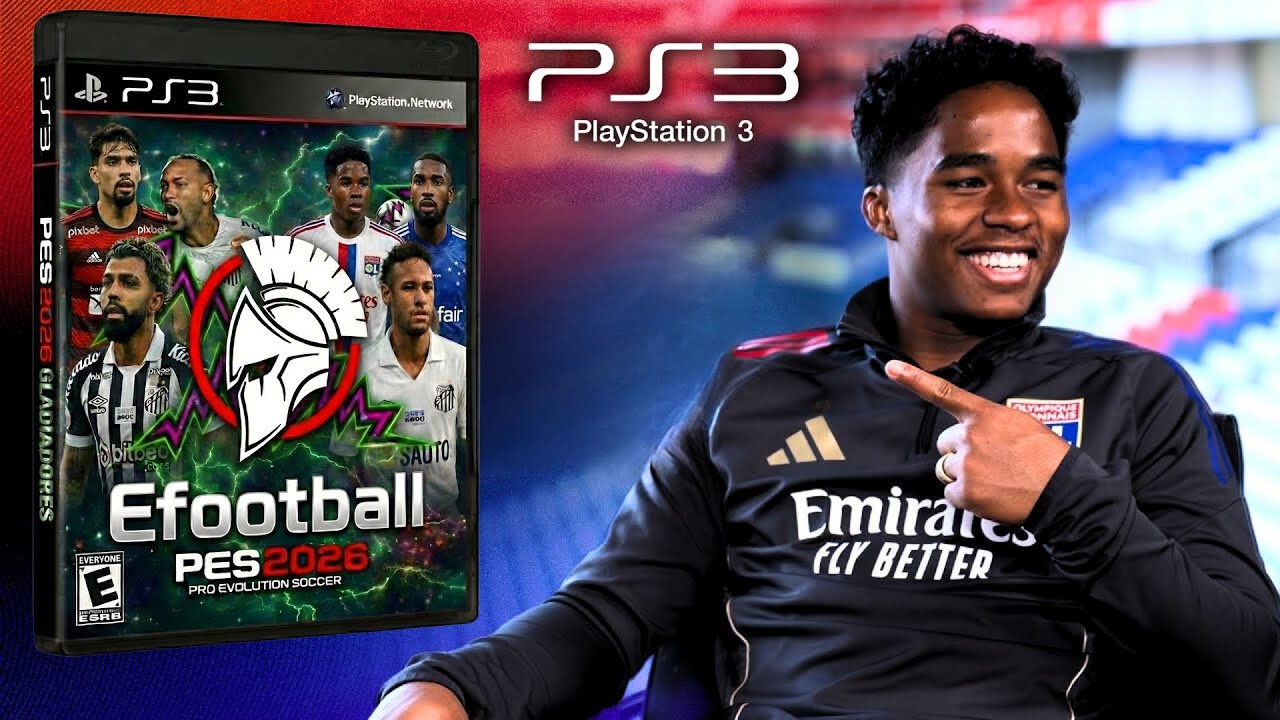 EFOOTBALL 2026 PS3 GLADIADORES PATCH 2.0 DIRETO PELO PS3 SEM NECESSIDADE PENDRIVE