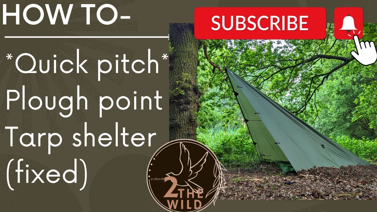 HOW TO - PLOUGH POINT 3x3 tarp [ stealth/wild camping ]