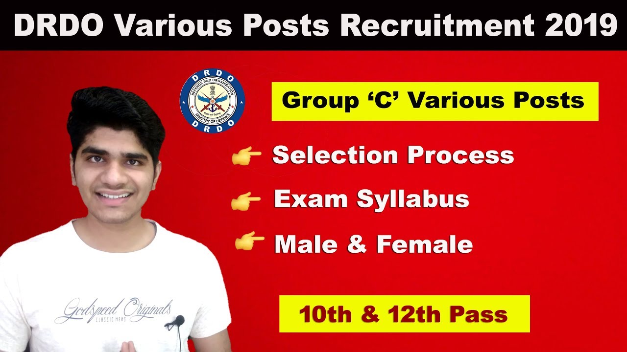 DRDO Various Posts Recruitment 2019 | Age Limit | Qualification | Apply Online...