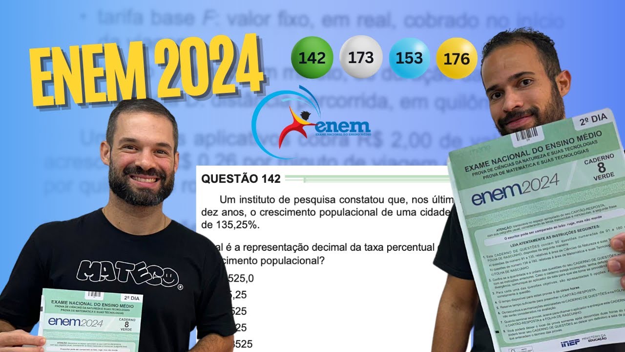 QUESTÃO 142 - CADERNO VERDE | MATEMÁTICA ENEM 2024