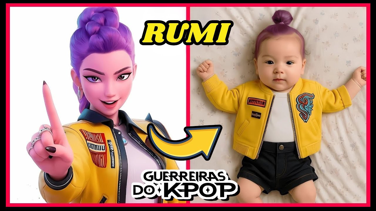 GUERREIRAS DO K-POP como BEBÊS🤯 K-Pop Demon Hunters 😍Jinu🔥Rumi💜 Mira♥️ Zoey💚😱 #quiz #patyquiz 🎤📢