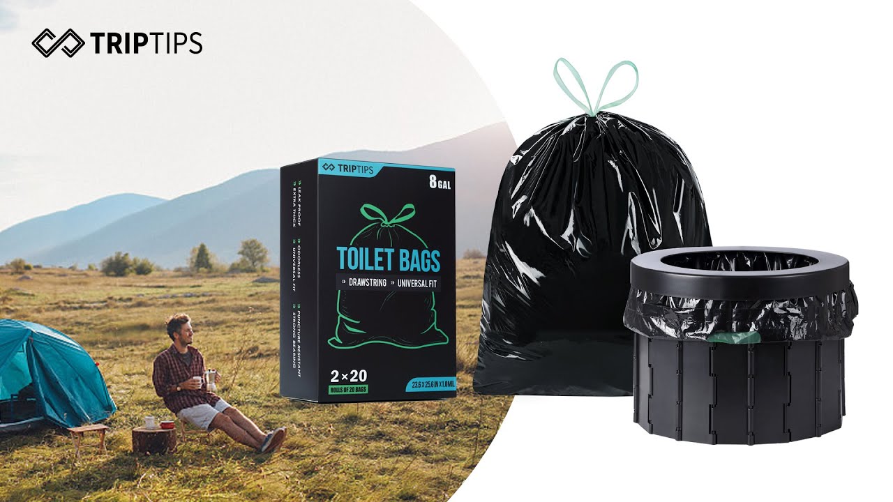 TRIPTIPS Portable Toilet Bags (2 Rolls*20 Bags)