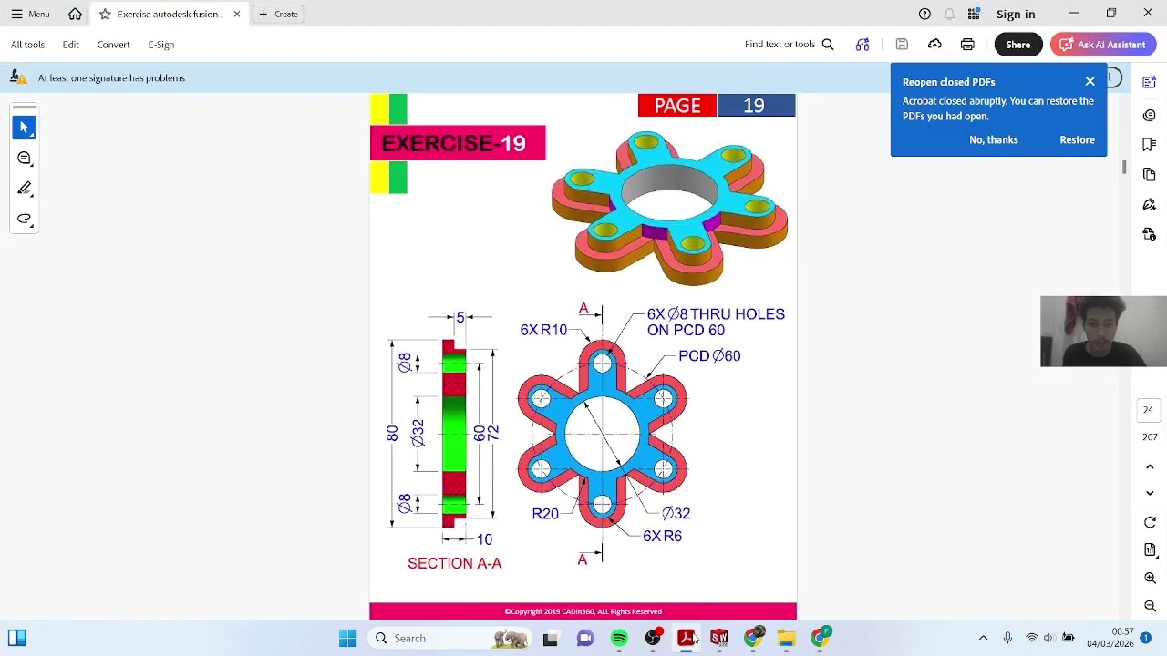 Solid Works Exercise 19