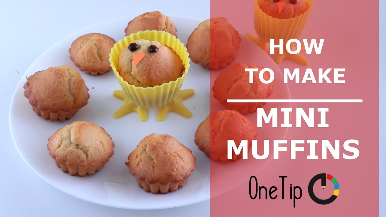 🥧🐣C&oacute;mo hacer mini MUFFINS o MAGDALENAS de vainilla