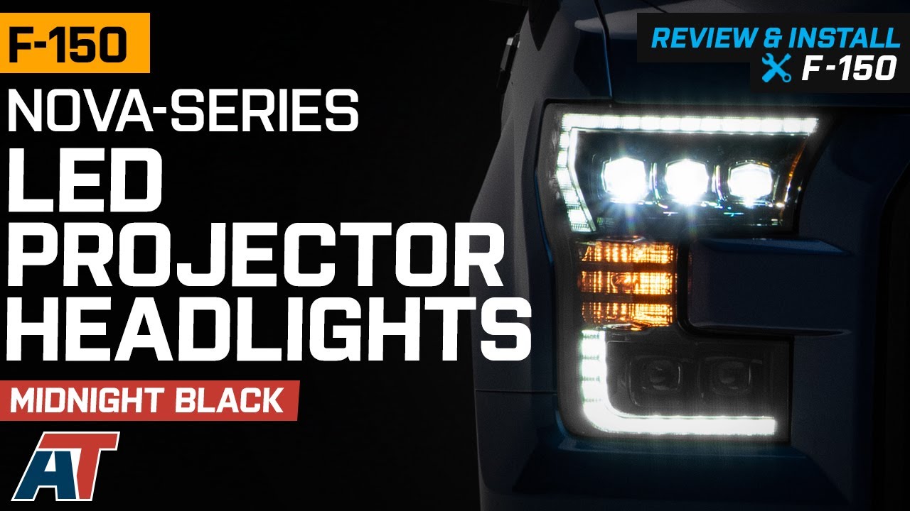 2015-2017 F150 NOVA-Series LED Projector Headlights; Midnight Black Review & Install