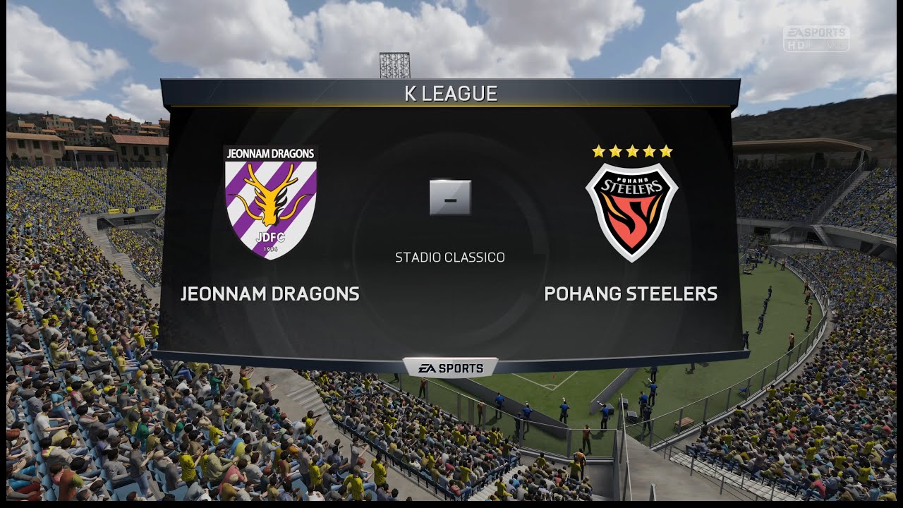 Fifa 15 Чемпионат K-League первый тур Jecnnam Dragons - Pohang Steelers