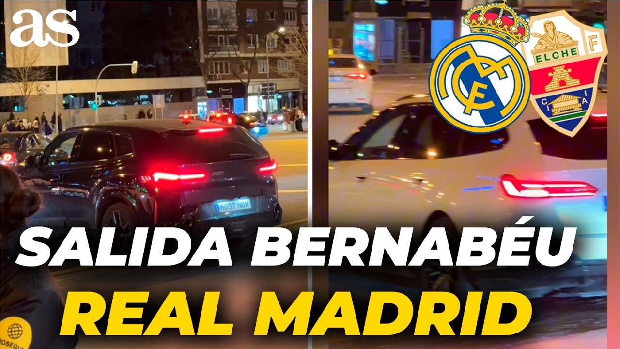 ASÍ SALIERON los JUGADORES del REAL MADRID del BERNABÉU