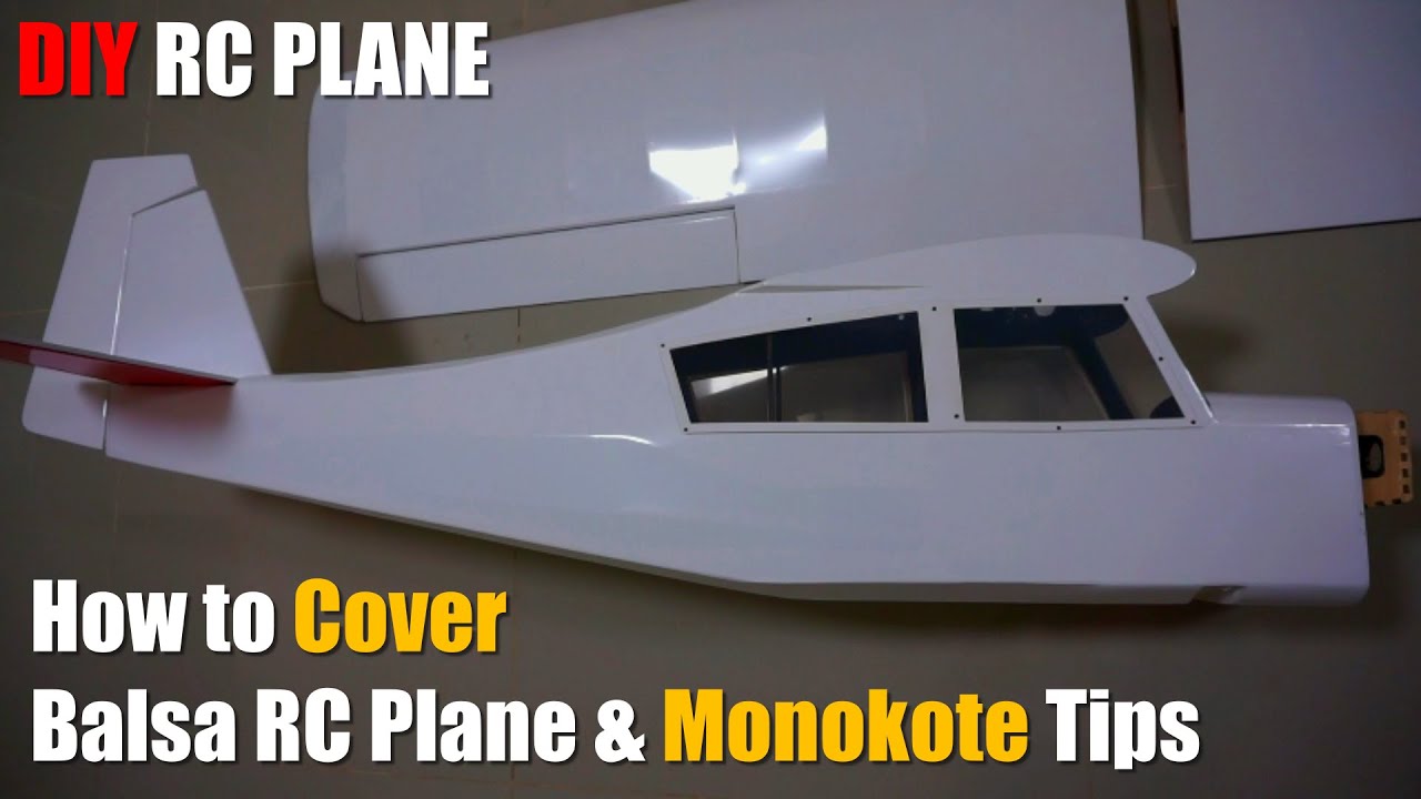 DIY rc plane สอนรีดโมโนโค้ทเครื่องบินบังคับไม้บัลซ่า.How to Cover Balsa RC Plane & Monokote Tips