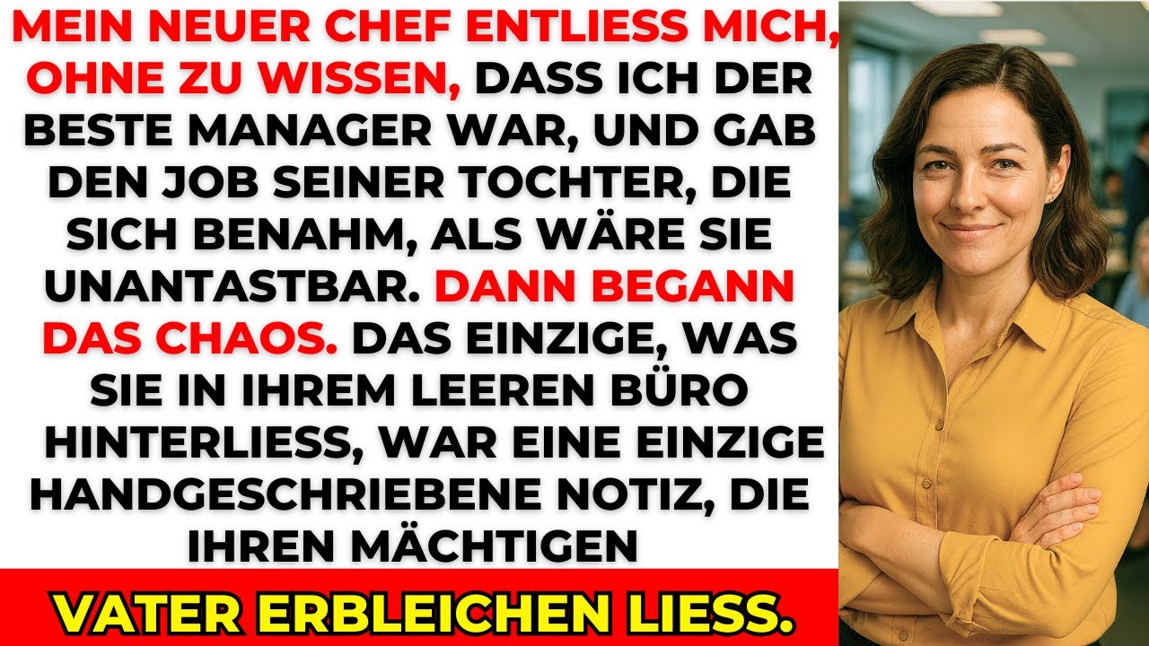 Gefeuert wegen der Tochter des CEOs? Mein stiller Rachefeldzug machte mich zur Interims-CEO