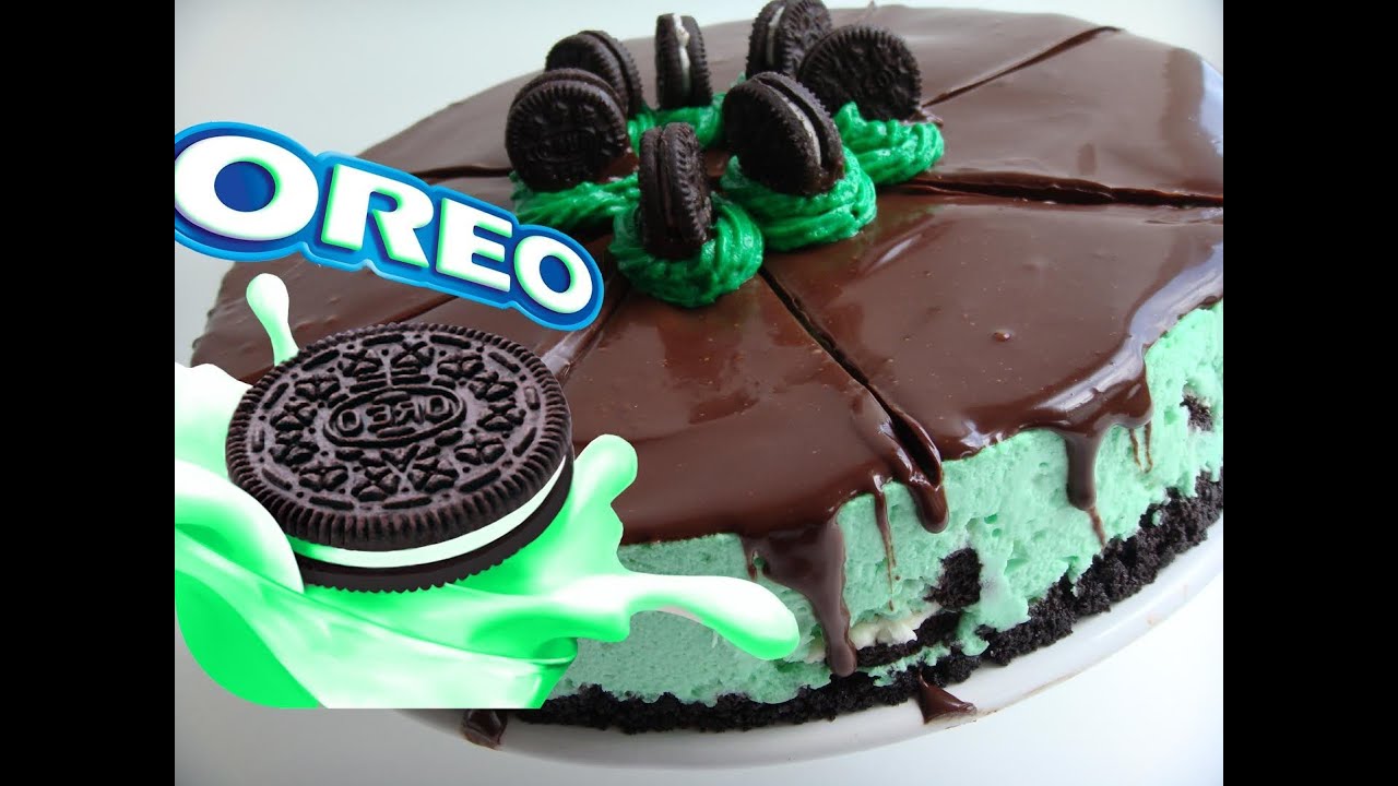 OREO MENTA Y QUESO  ,TARTA SIN HORNO # 254 #