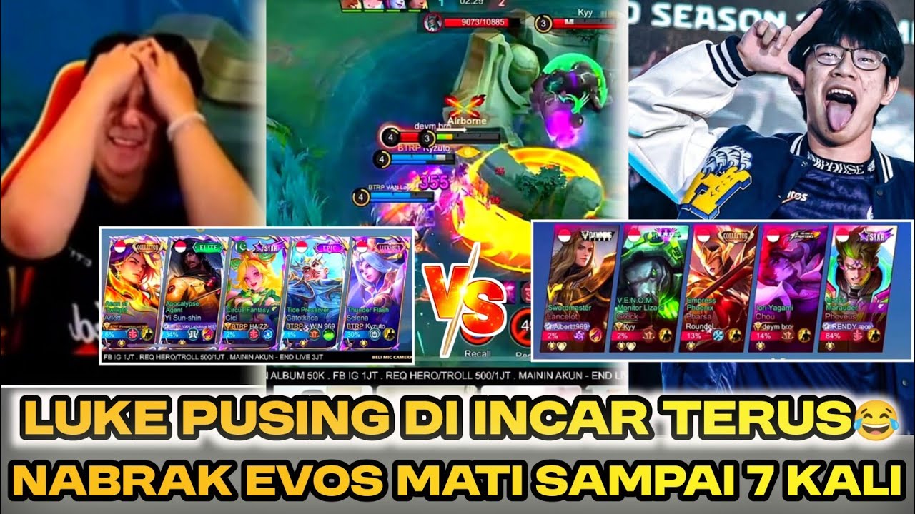 BTRP NABRAK EVOS ESPORTS AUTO DI BANTAI🤦