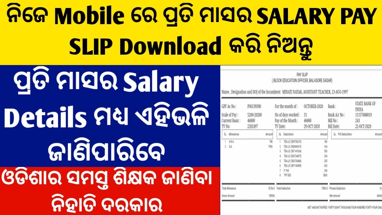 Download Monthly Pay Slip From HRMS ODISHA On Mobile || Monthly Salary Statement || #Pay Slip