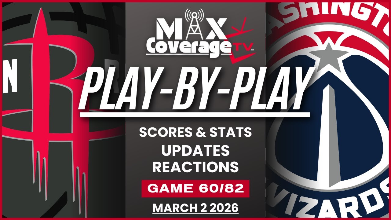 🔴LIVE - Houston Rockets vs Washington Wizards - Play-By-Play & Reactions (3/2/26)